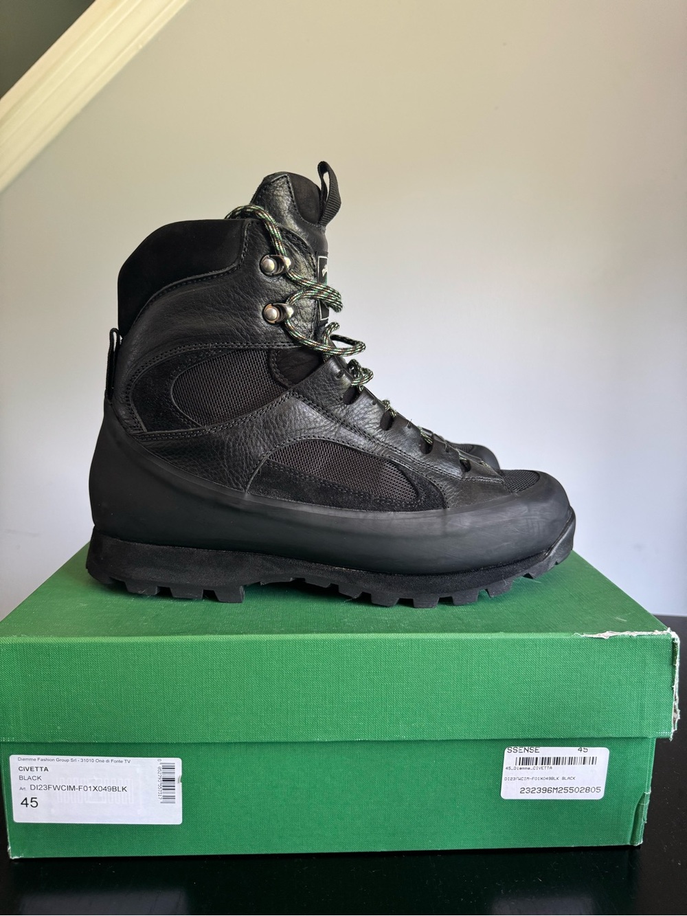 Diemme Civetta Hiking Boots Black EU 45 / US 12 Made in Italy Vibram